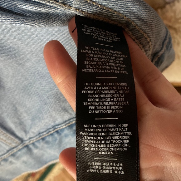 NWOT 7 For All Mankind Distressed Trucker Jacket - Picture 5 of 9